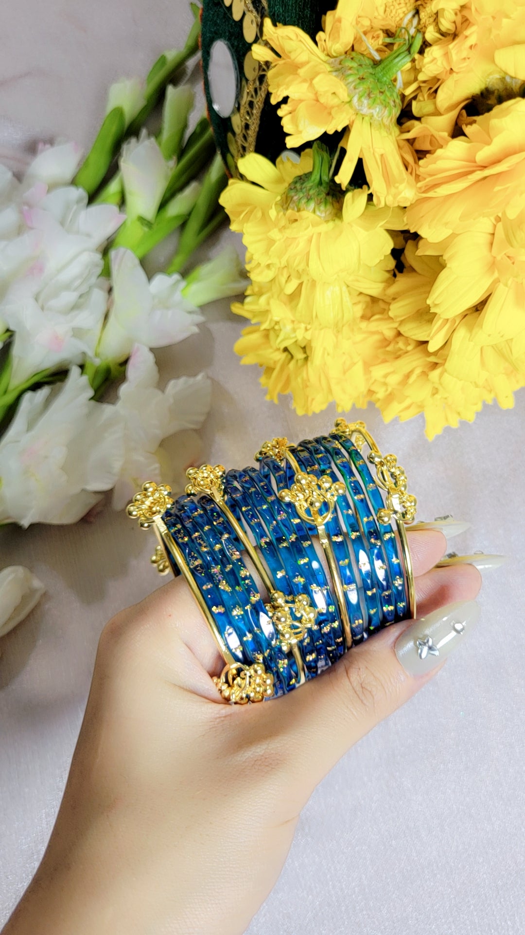 Sapphire Blue Bangles