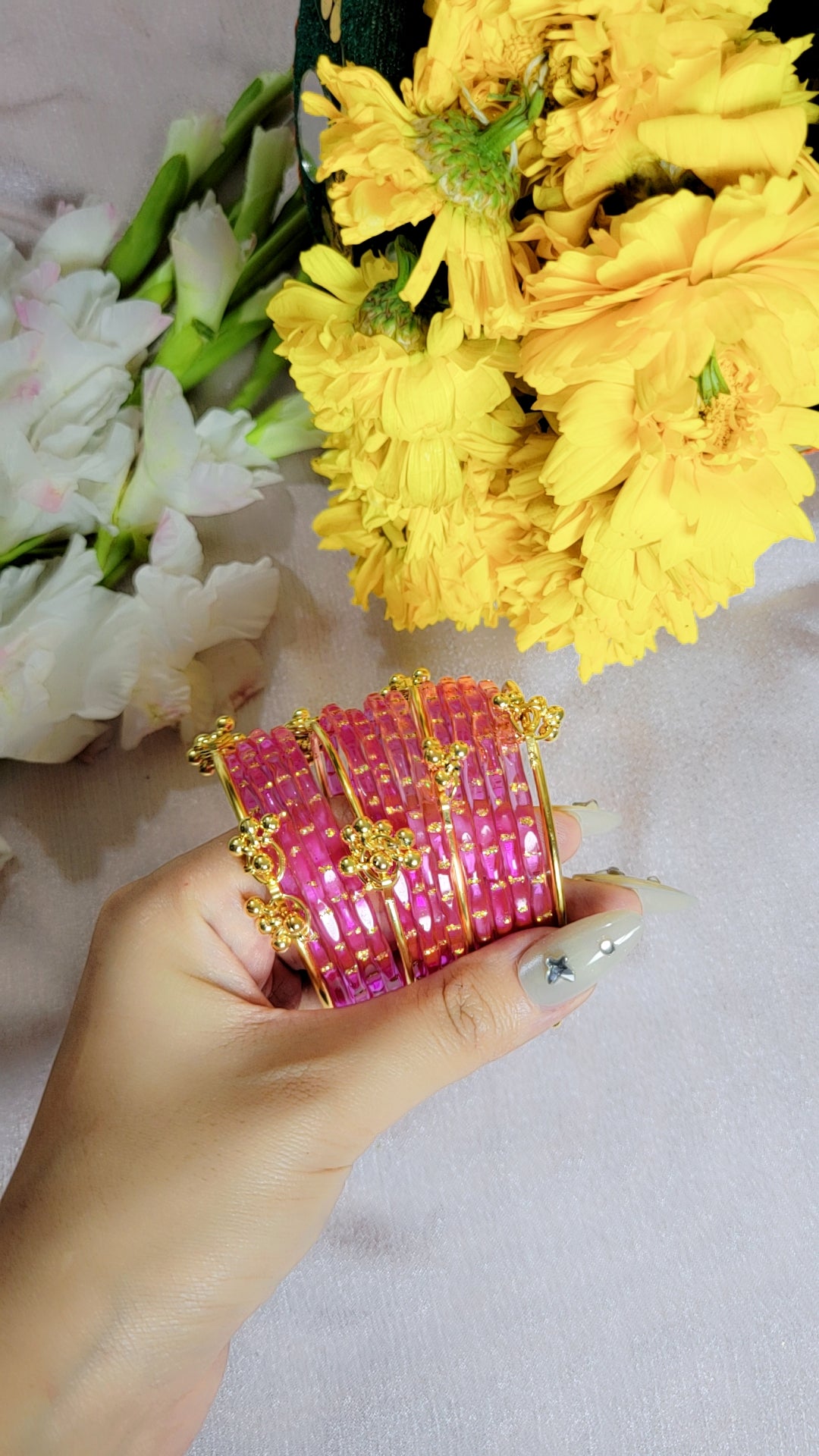 Magenta Rose Bangles