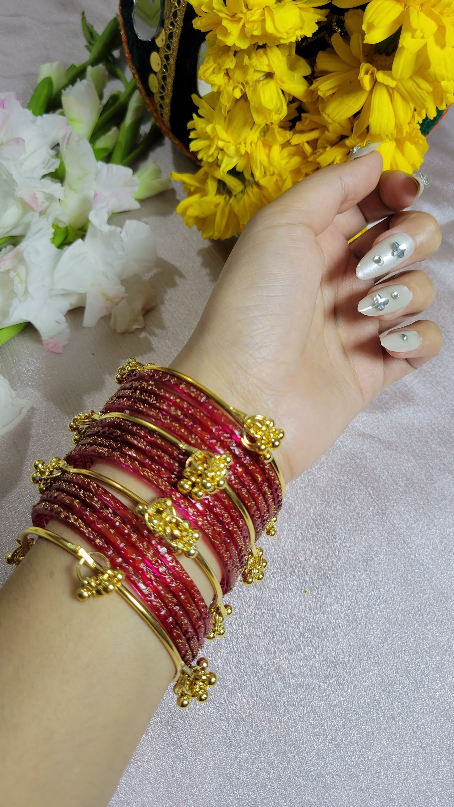 Burgundy Luxe Bangles