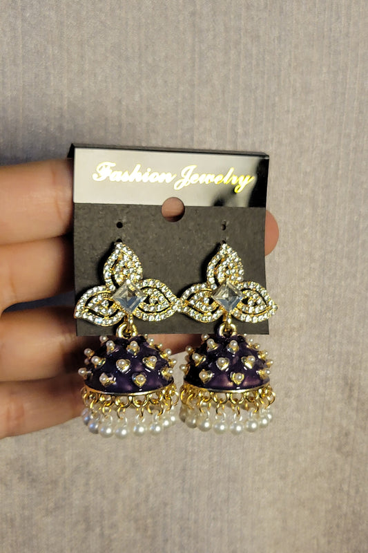 Onyx-Inlay Floral Bells