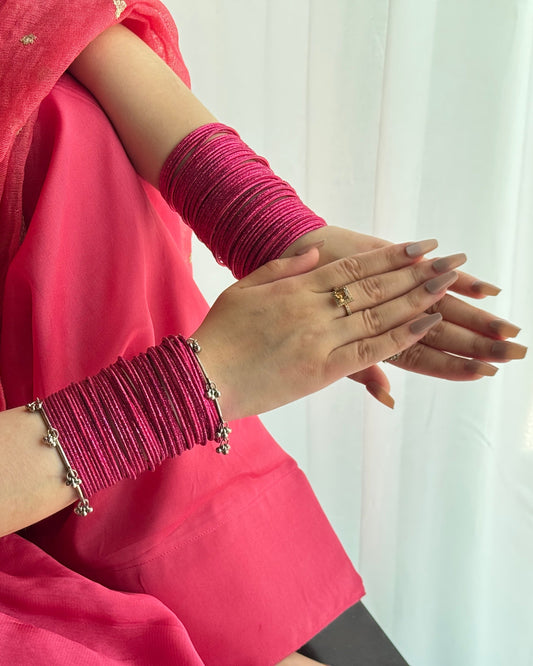 Pink Shimmering Bangles