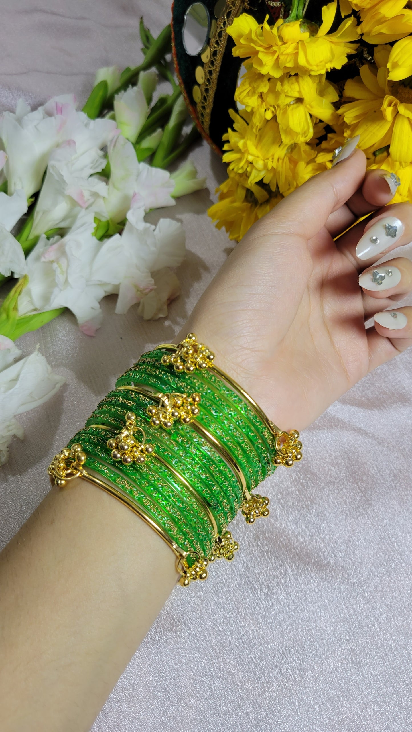 Emerald Garden Bangles