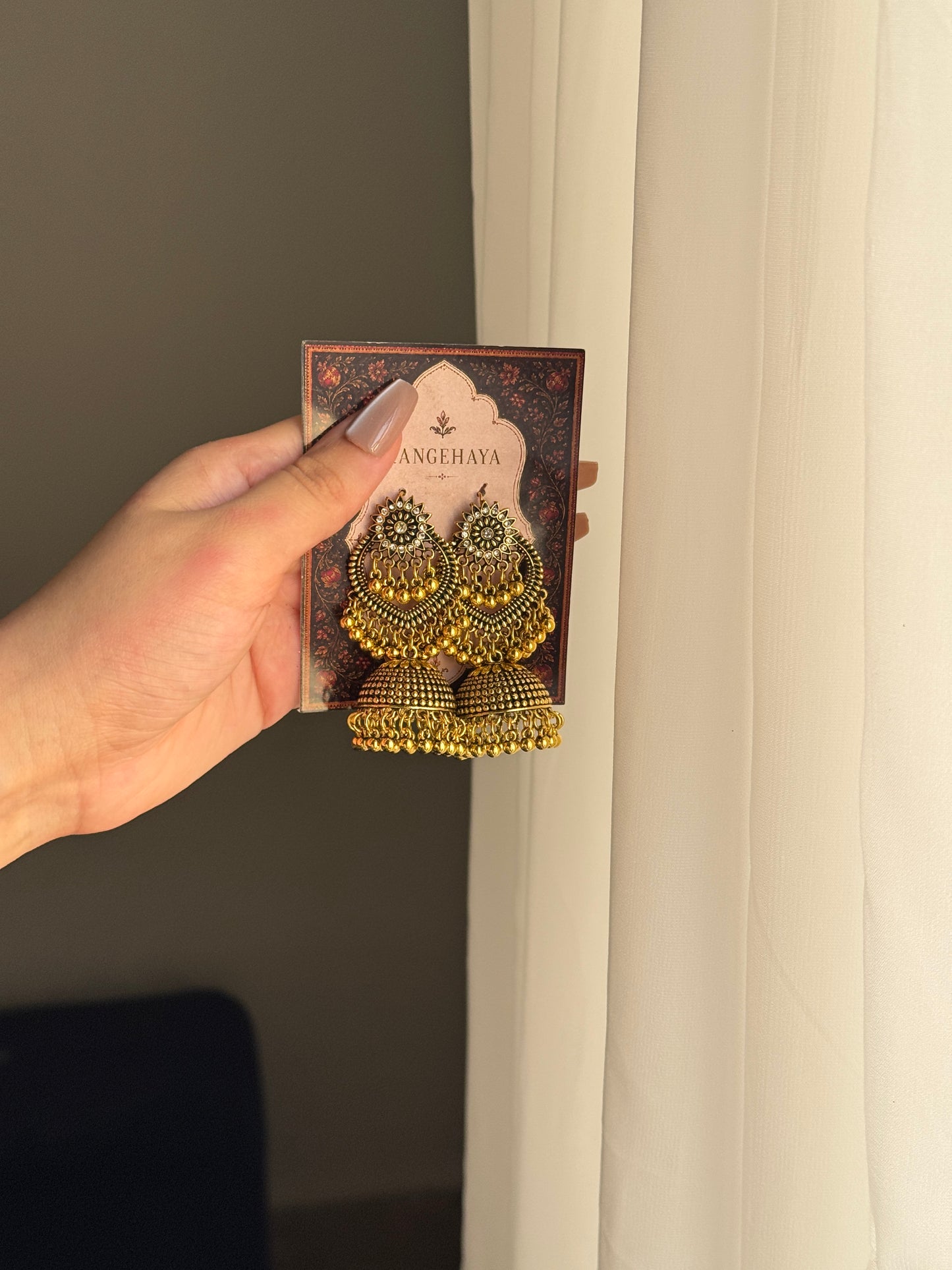 Chandbali Jhumka Earrings